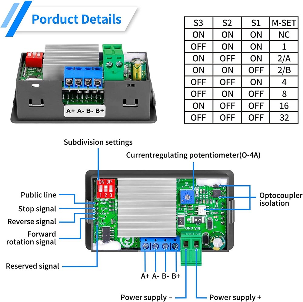 17/23 Stepper Motor Controller Module Stepper Motor Speed Controller Driver