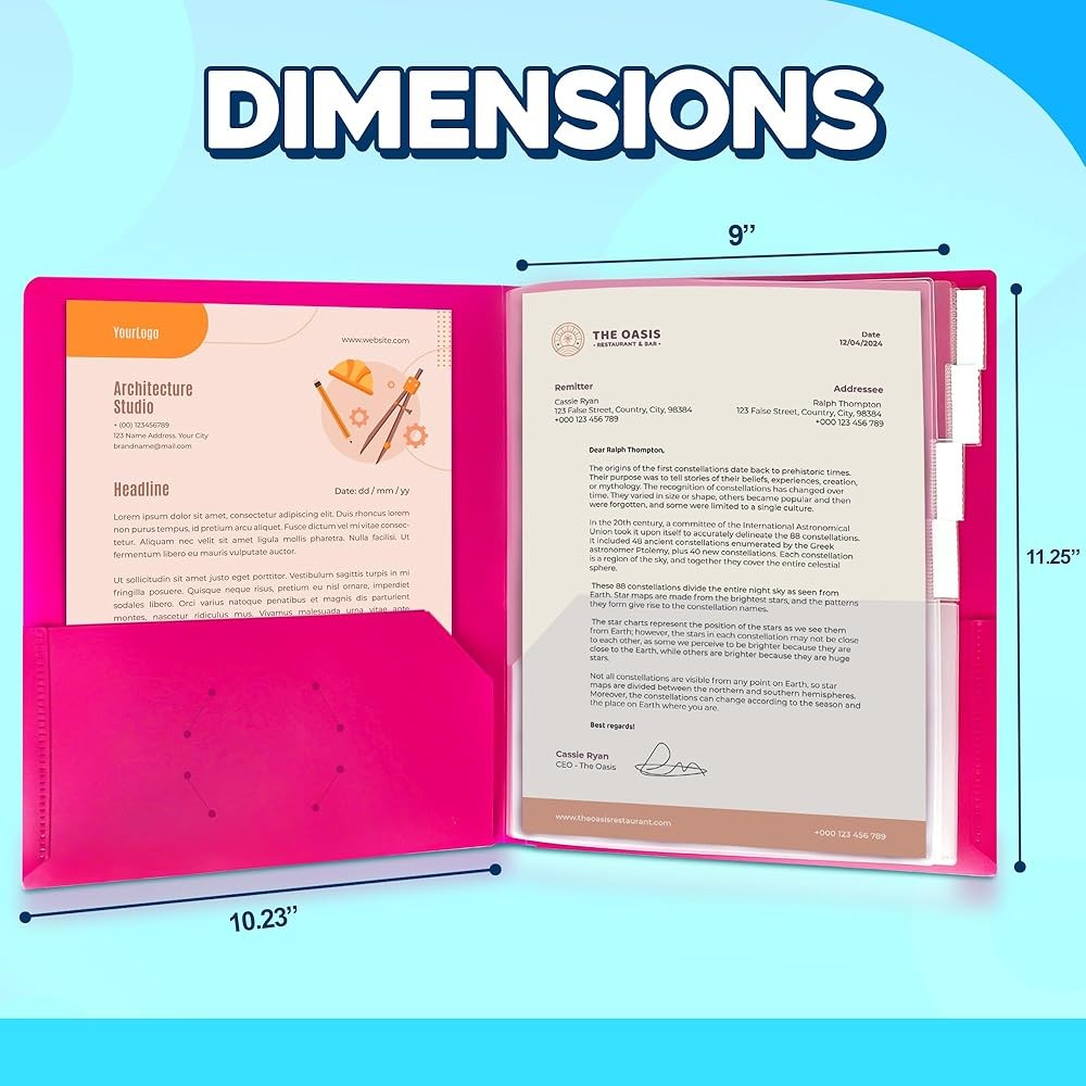 10 Poet Folder - Double-Sided Multi Poet Folder - Letter Size