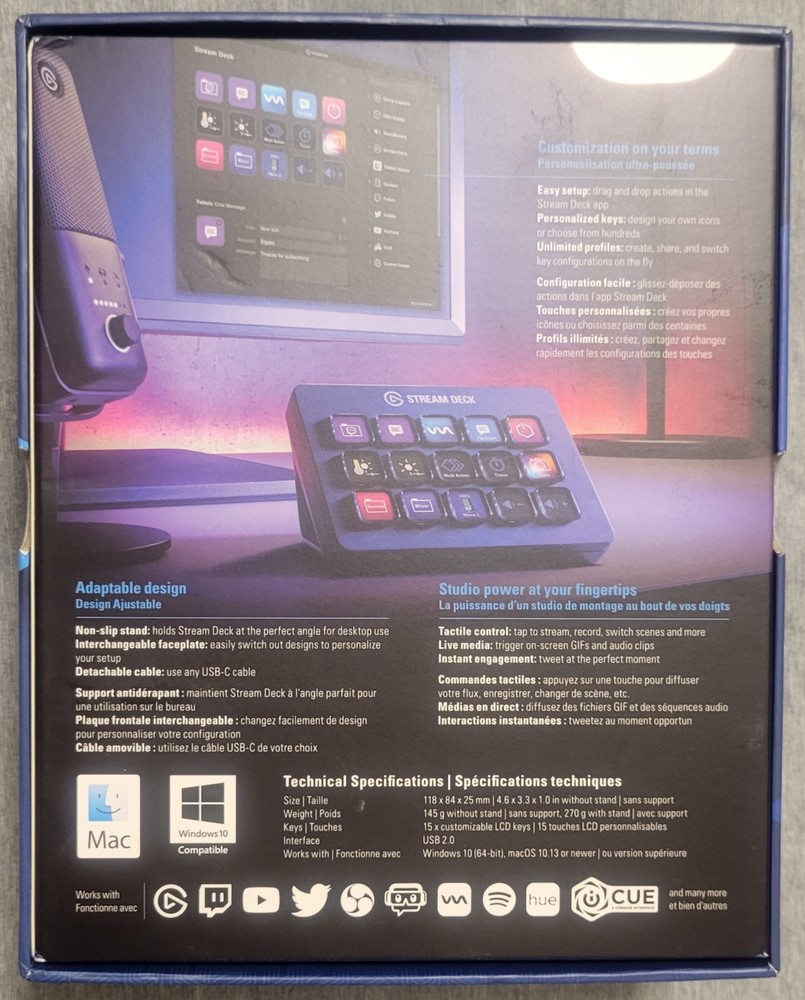 Elgato Stream Deck Live Content Creation Controller - Black, 15 Keys