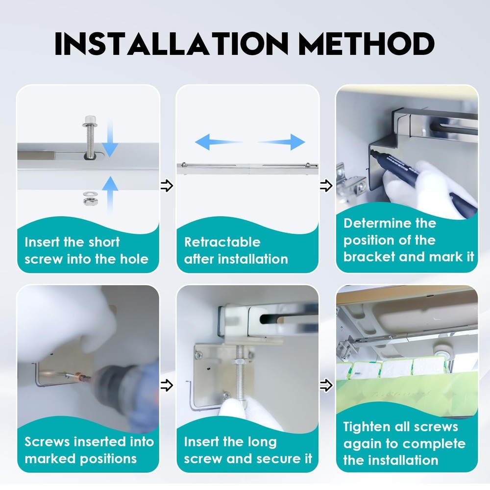 Undermount Sink Brackets, Stainless Steel Adjustable Undermounts Sinks Suppor