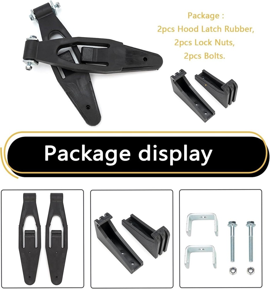 2 Pack for Peterbilt Kenworth Hood Latch Base Compatible with Peterbilt 357 367