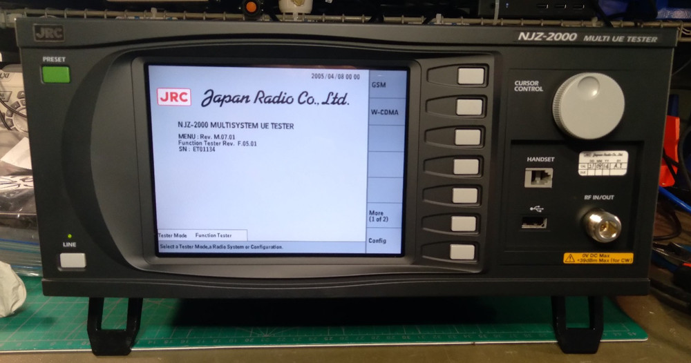 JRC NJZ-2000 Multi System UE Tester, Opts E03 E04 G00 G03 W00 W07 E00 E01