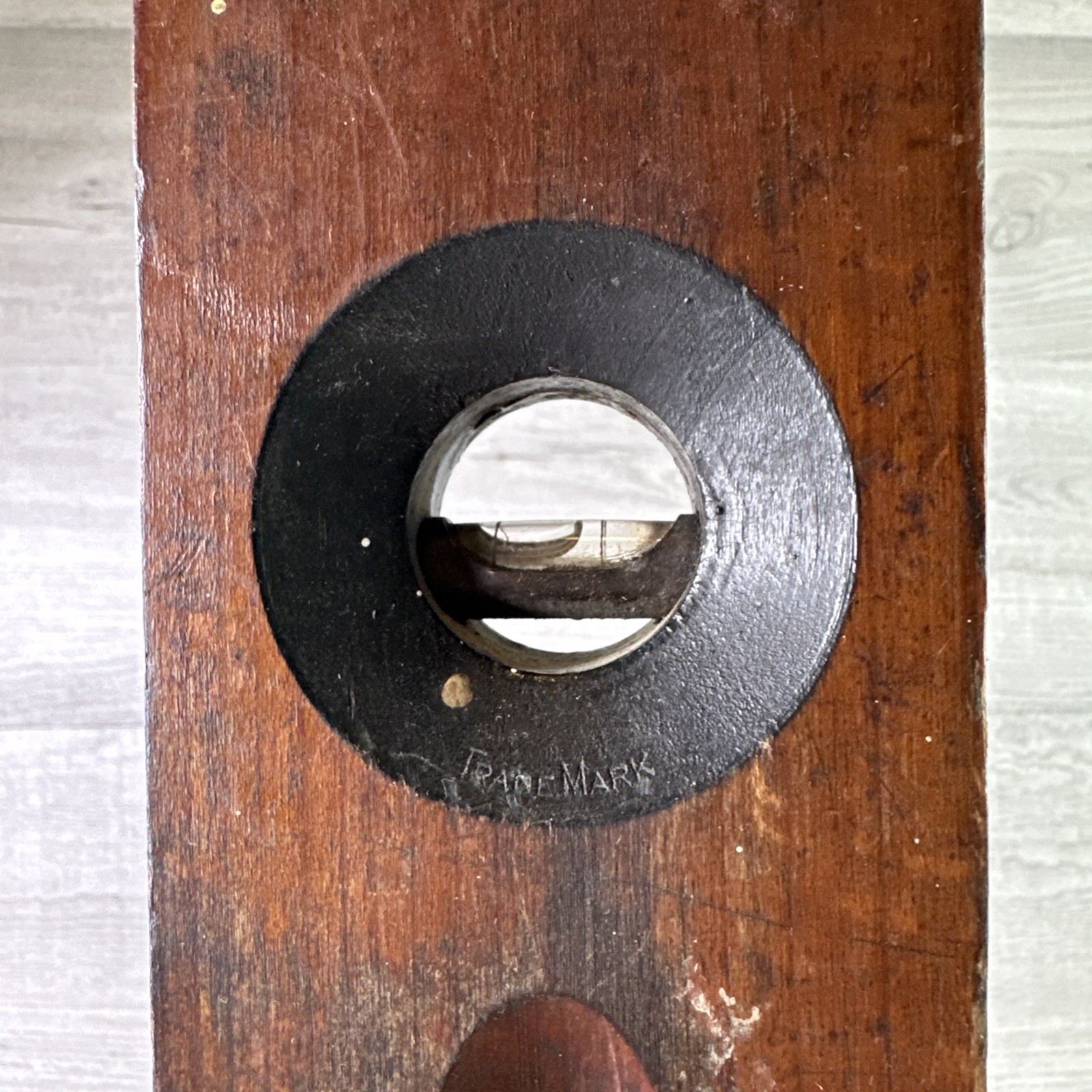 Vintage Stanley New Britain USA No.13 Cherry Wood Level 3 Bubble Brass 30"