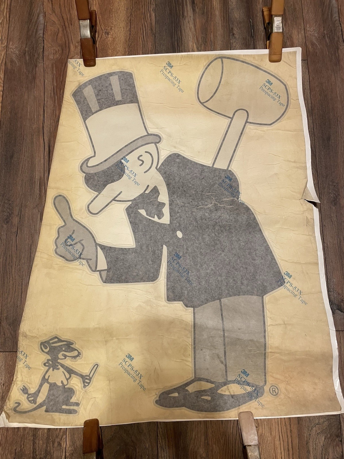 Huge 32" x 23" Western Exterminator WECO Little Man Sticker Decal Logo Trademark