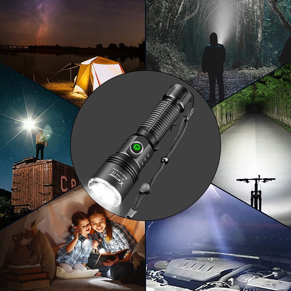Super Bright 5000000Lumen 2Modes LED Flashlight Rechargeable Tactical Work Light