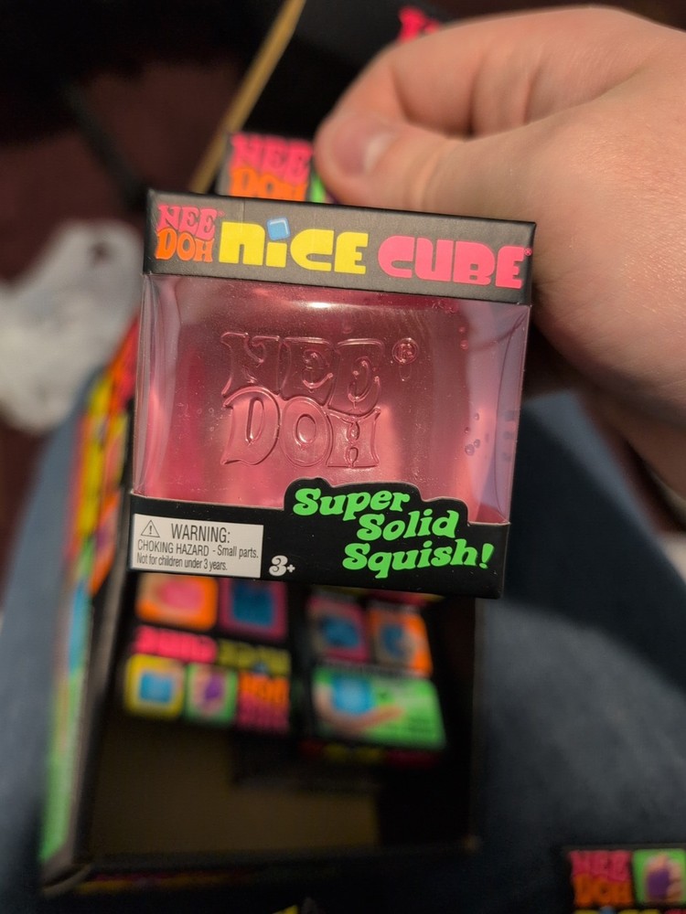 NeeDoh Nice Cube Super Solid Squish Nee Doh Ice Cube ALL THREE COLORS AVAILABLE
