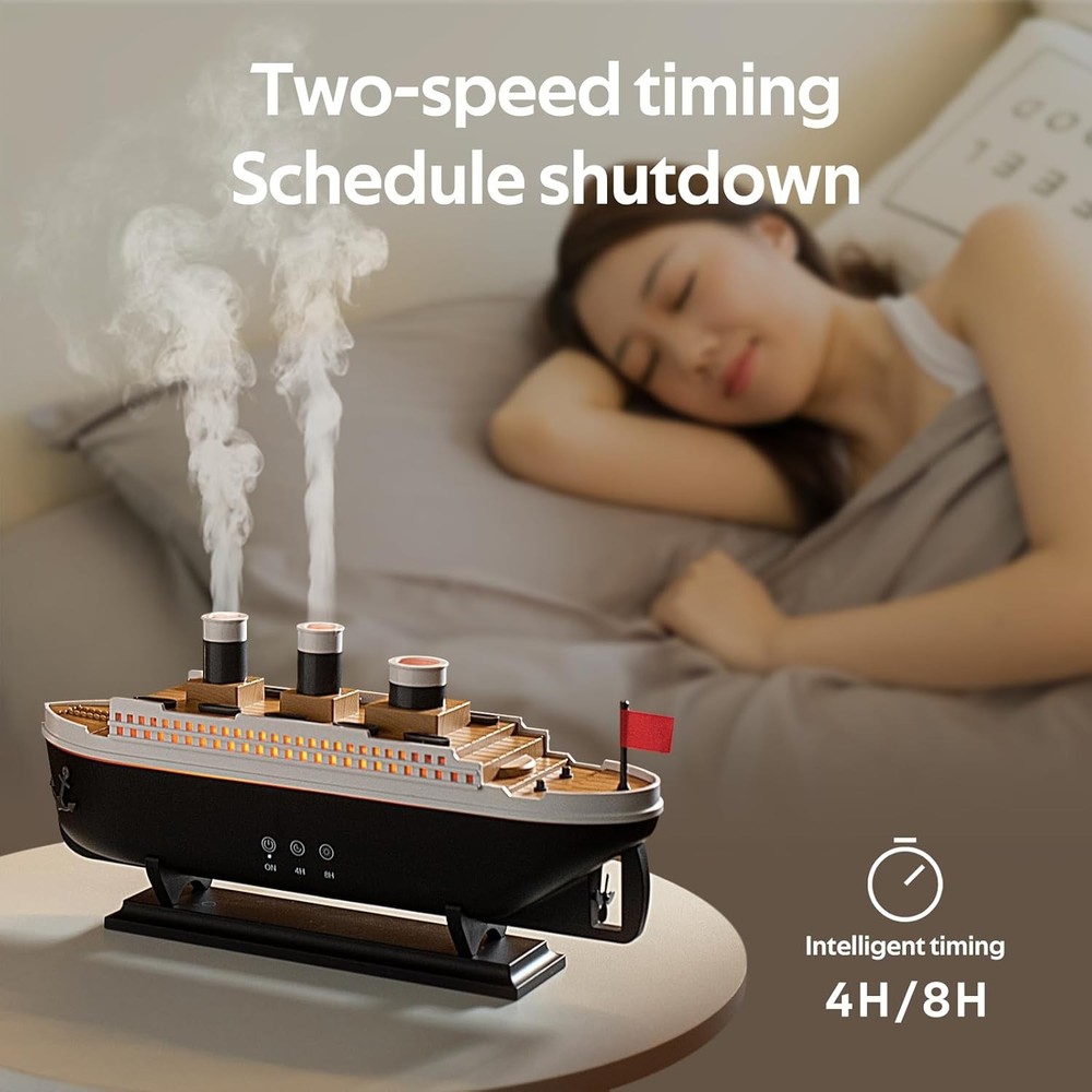 Titanic Ship Model Remote Control 250ml Essential Oil Aroma Humidifier Diffuser