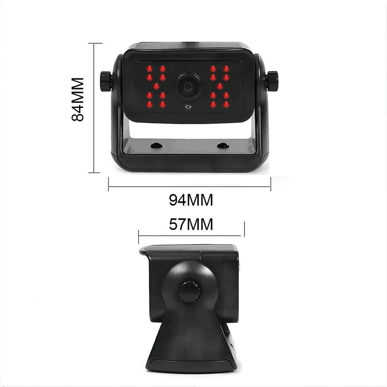 Magnetic Solar Wireless 1080P Backup Camera 5'' DVR Monitor For RV Trailer SUV