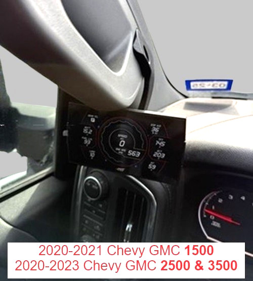 Phone Pillar Mount 2020-2023 Chevy GMC 1500 2500 3500 Edge Insight CTS CTS2 CTS3