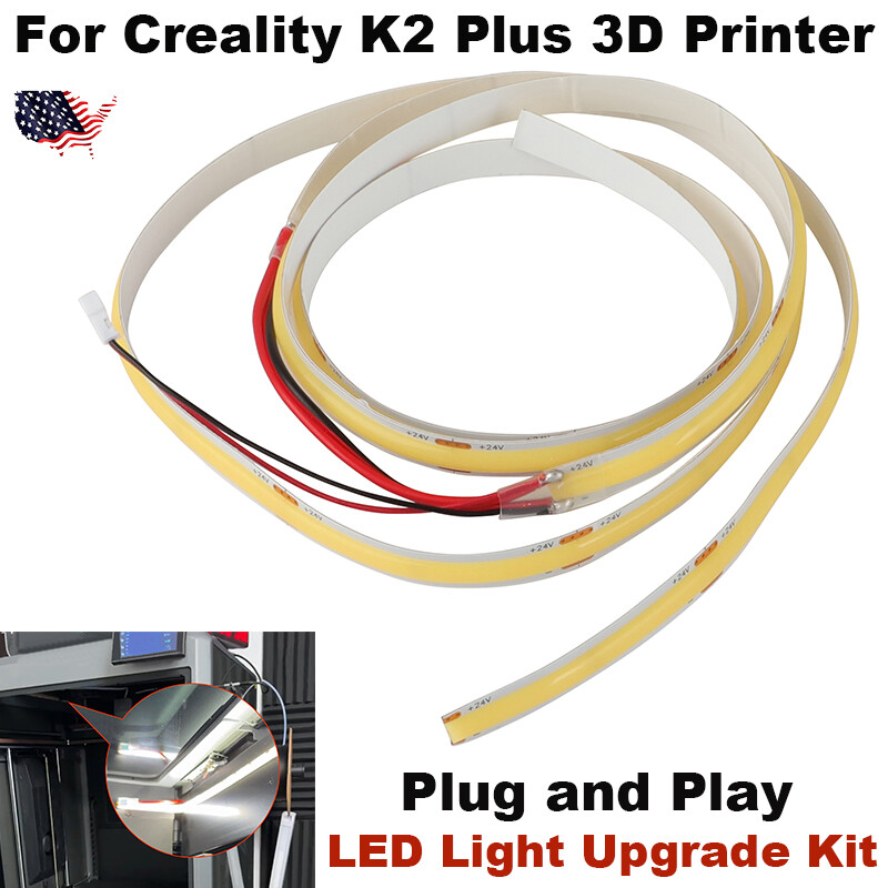 3D Printer LED Light Upgrade Kit For Creality K2 Plus Plug-N-Play with Adhesive