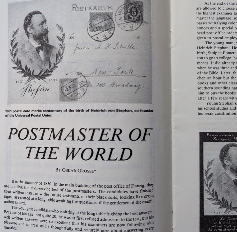 German Postal Specialist Jan '86 Watermark Detection Fluids Heinrich Von Stephen