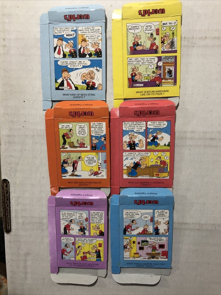 1990 World Popeye Candy Box 54/55