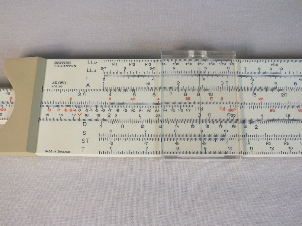 Vintage Thornton Mathmatical Slide Rule With Case & Instructions