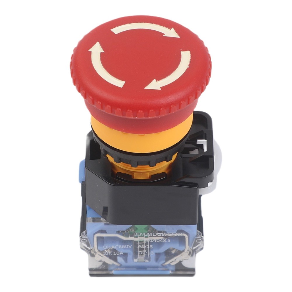 Mushroom Head Latching Stop Switch Suitable for Various Applications at 10A