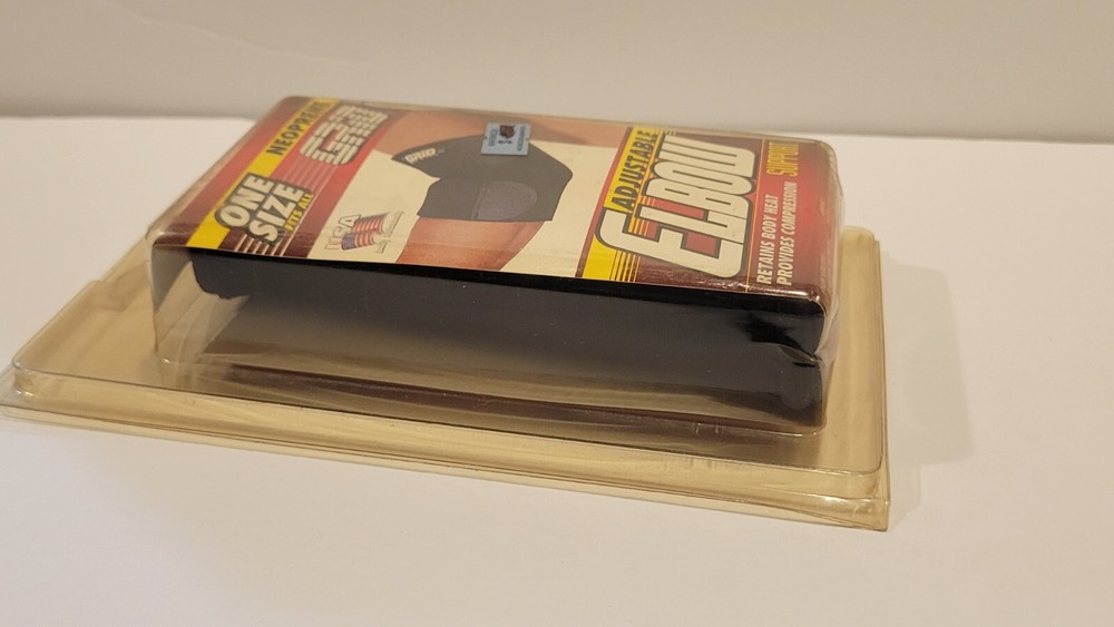 GRID Elbow Support Black One Size NOS Compression 2 strap 2x stitched 1988