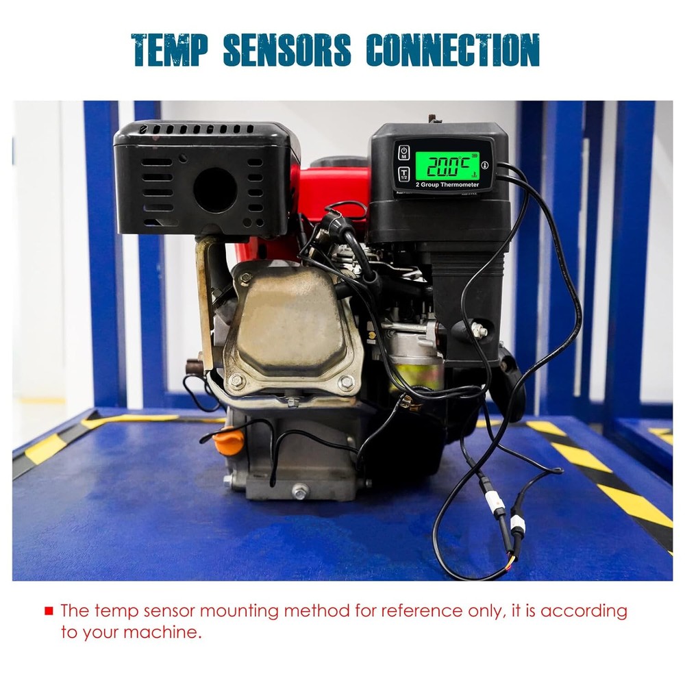 Digital Engine Temp meter Thermometer Backlight for Tractor ATV UTV Snowmobile