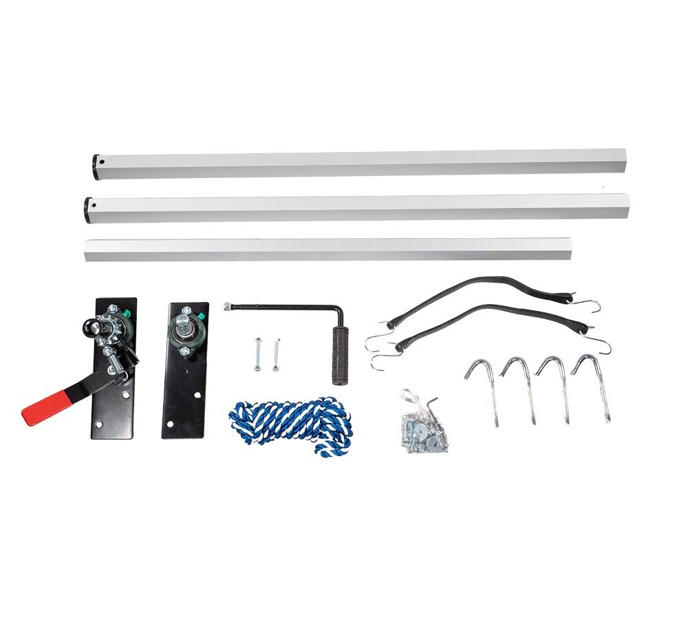 Dump Truck & Trailer Tarp Kit with 8' x 12' PVC Double Pocket Mesh Tarp