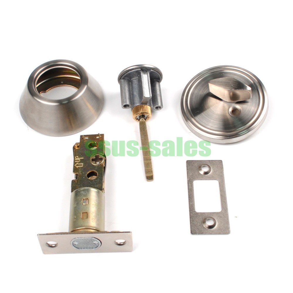 Single-sided locking Silver three keys door thickness 35–45 mm bedroom/study US