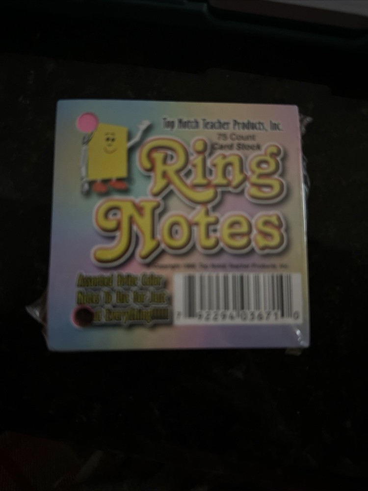 Bright Colors Ring Notes Great Flash Cards