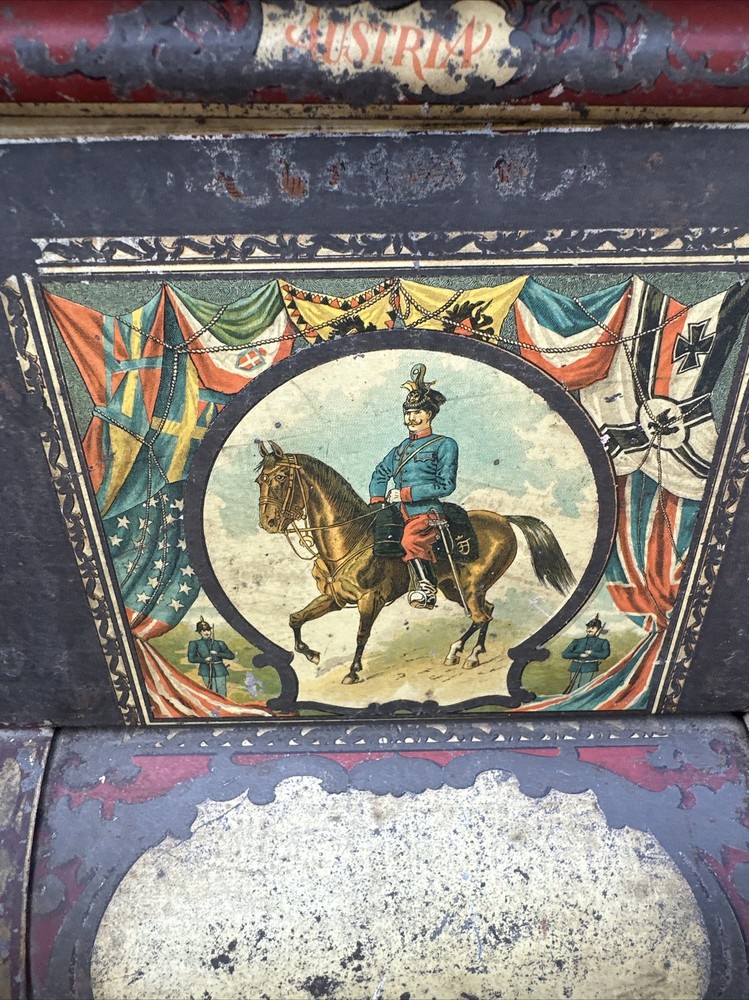 Antique Tin Toleware Store Display Spice Container Austria