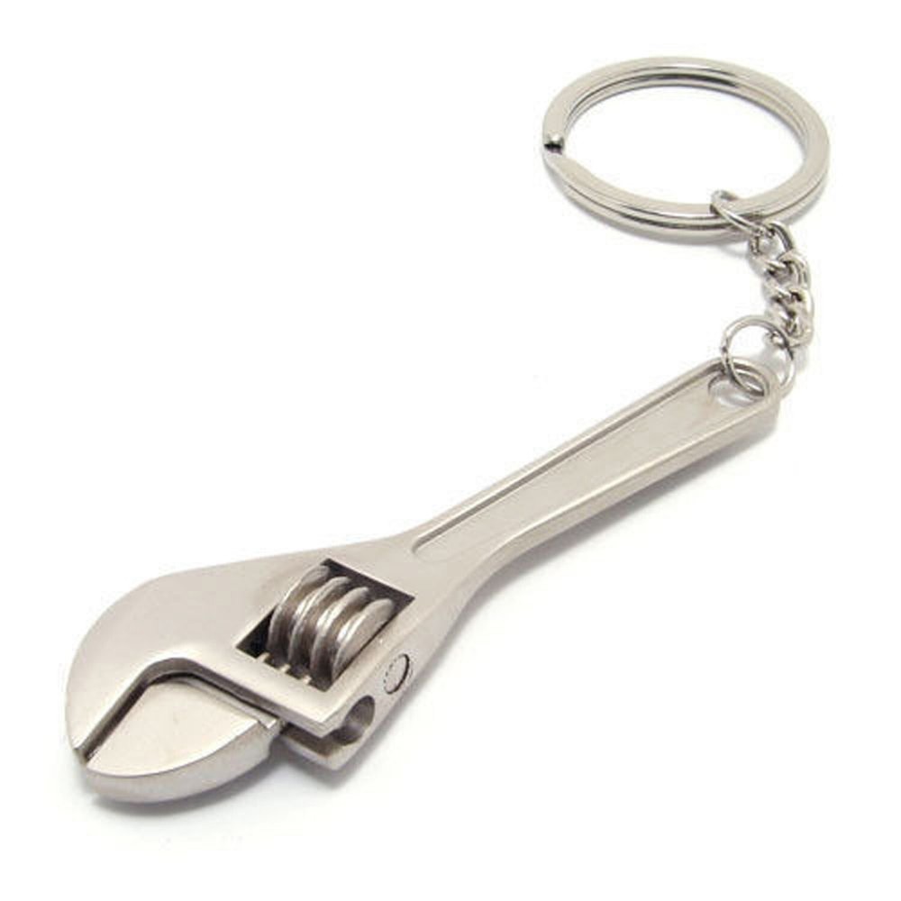 Metal Adjustable Creative Tool Wrench Spanner Key Chain Ring Keyring Mini Cut...