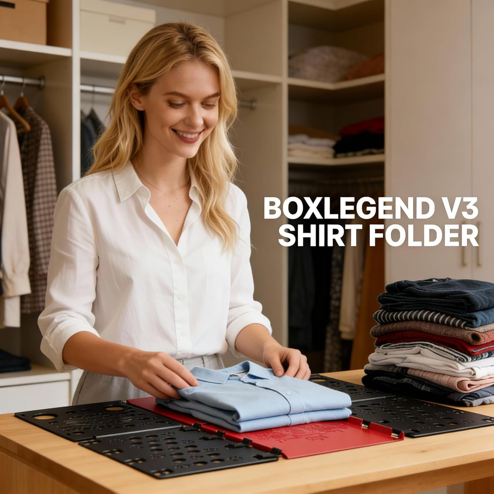 Boxlegend Version 3 Shirt Folding Board T Shirts Clothes Folder Durable Plastic
