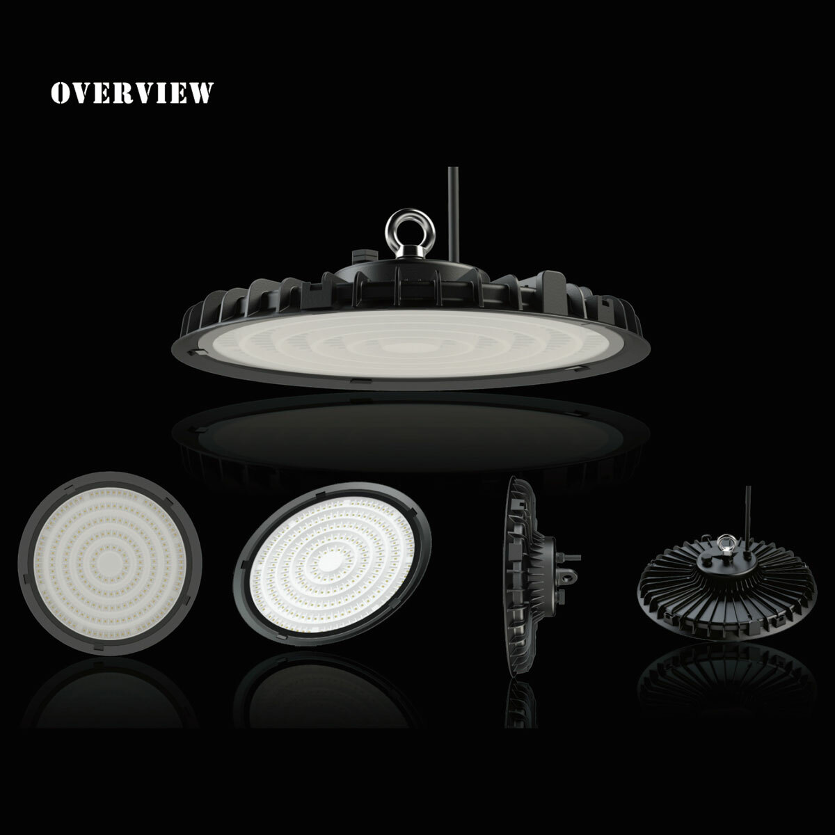 12Pcs 300W UFO Led High Bay Light Commercial Industrial Factory Gym Shop Light
