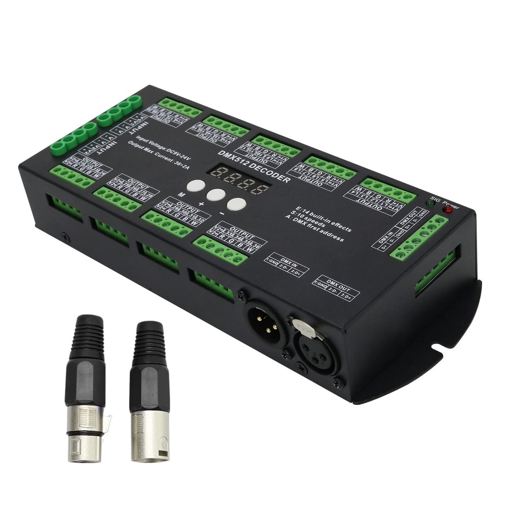 AMKI DMX 512 LED Decoder Controller 36CH Digital Display Decoder,LED Digital ...