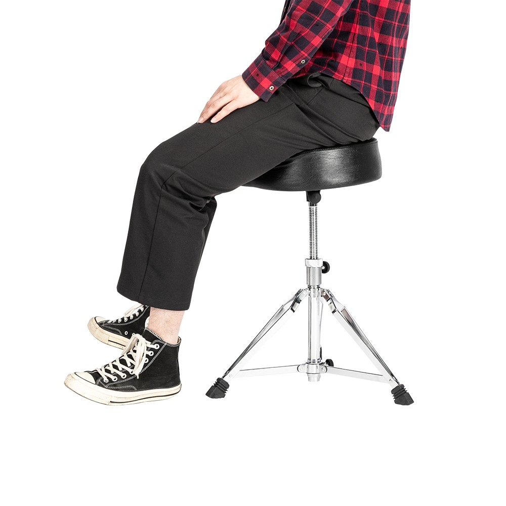 Glarry Drum Throne Stool Padded Rotatable Height Adjustable