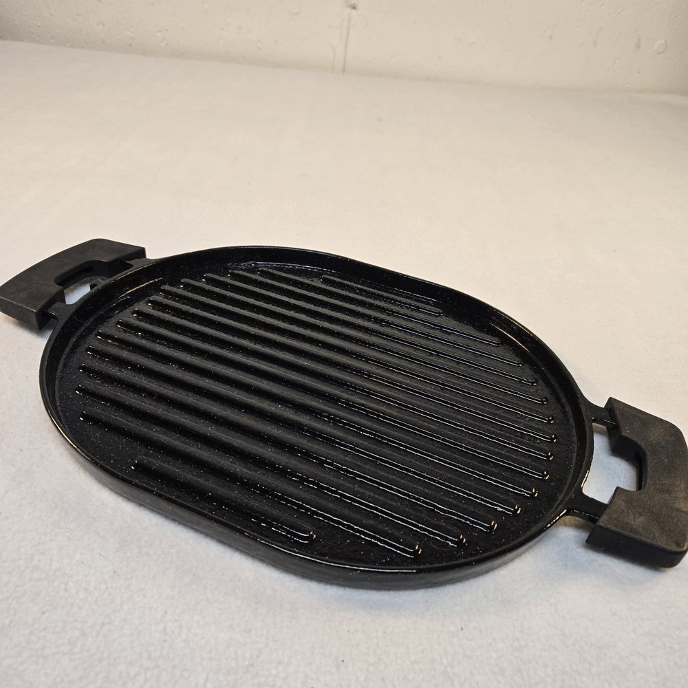 NuWave Grill Pan Precision Induction Cast Iron Double Handle Black Griddle