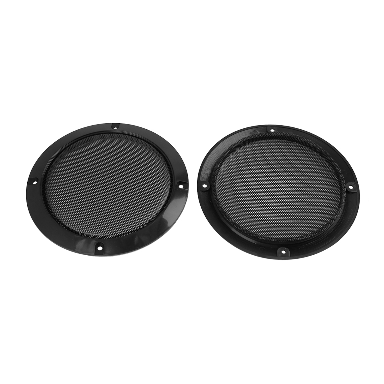 2pcs 6" Auto Car Speaker Grill Cover Steel Mesh Audio Subwoofer Protector Black
