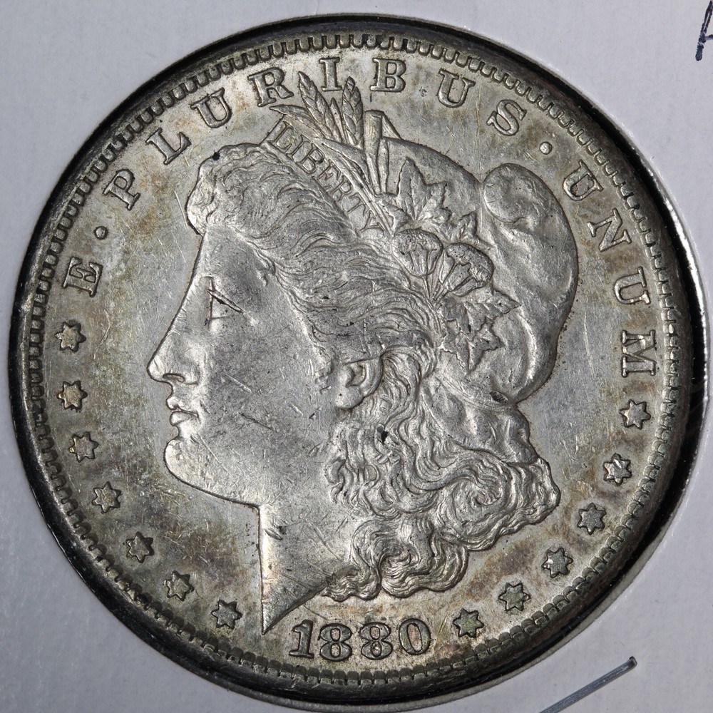 1880-S Morgan Silver Dollar AU E378 WXEE
