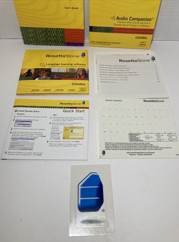 Rosetta Stone Spanish Espanol Level 1 Version 3 (No Headset)