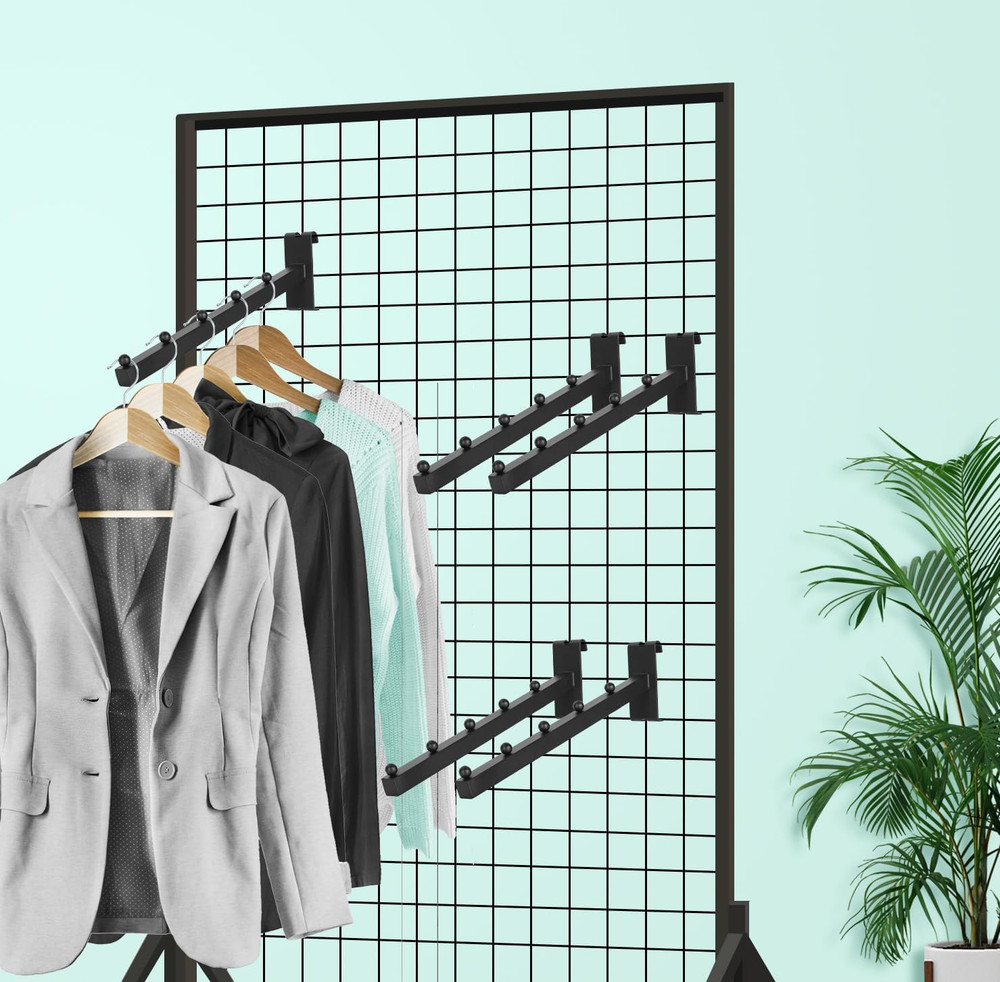 6 Pack Gridwall Waterfall Hooks 5 Ball 12" Gridwall Clothes Hanger Gridwall Wire