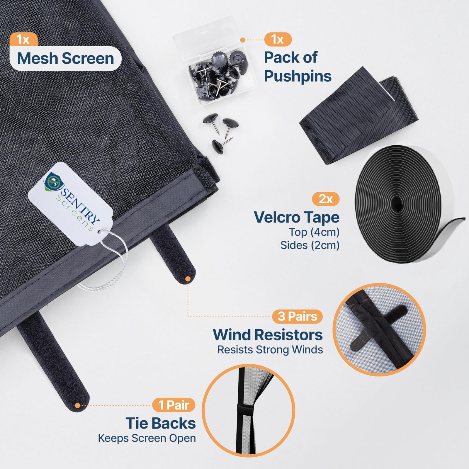 Garage Door Screen 1 Car with Retractable Fiberglass Mesh – Magnetic Closure ...