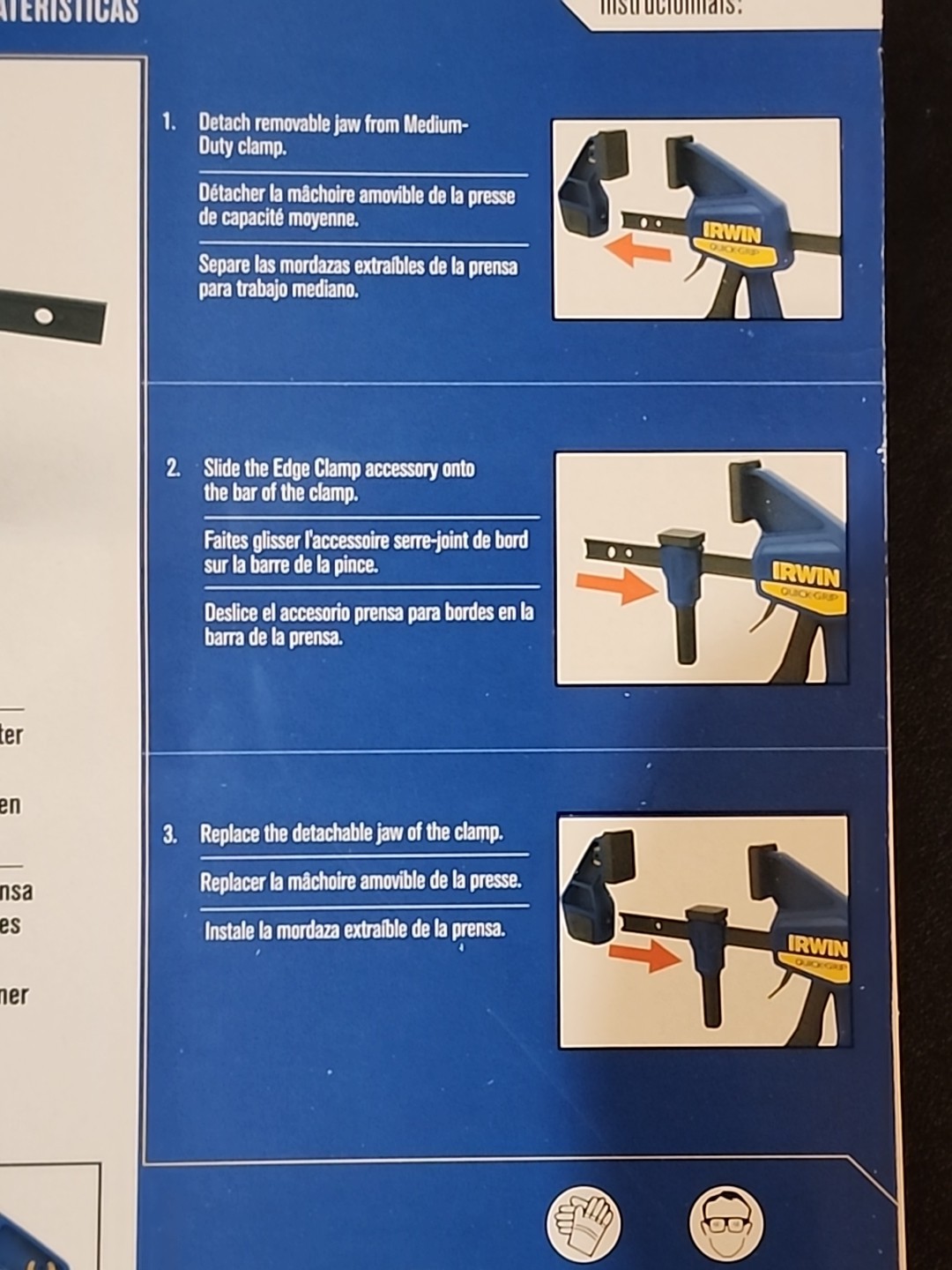 NEW 5 Pack- IRWIN 1964755, QUICK-GRIP, Edge Clamp for Medium-Duty Clamps