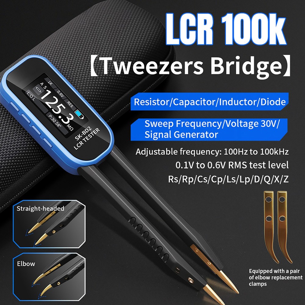 Digital Tweezers Meter With 7 Waveforms Output For Component Testing