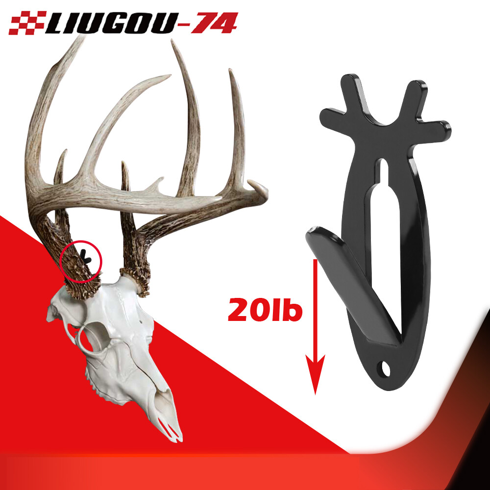 New Mount Wall Hanger Skull Hook Deer Antelope Antler Style 1/2/3/4/5/6Pcs