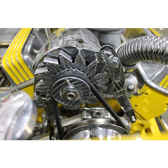 Small Block Chevy SBC 305 350 400 Upper High Mount Alternator Bracket Kit, Plain