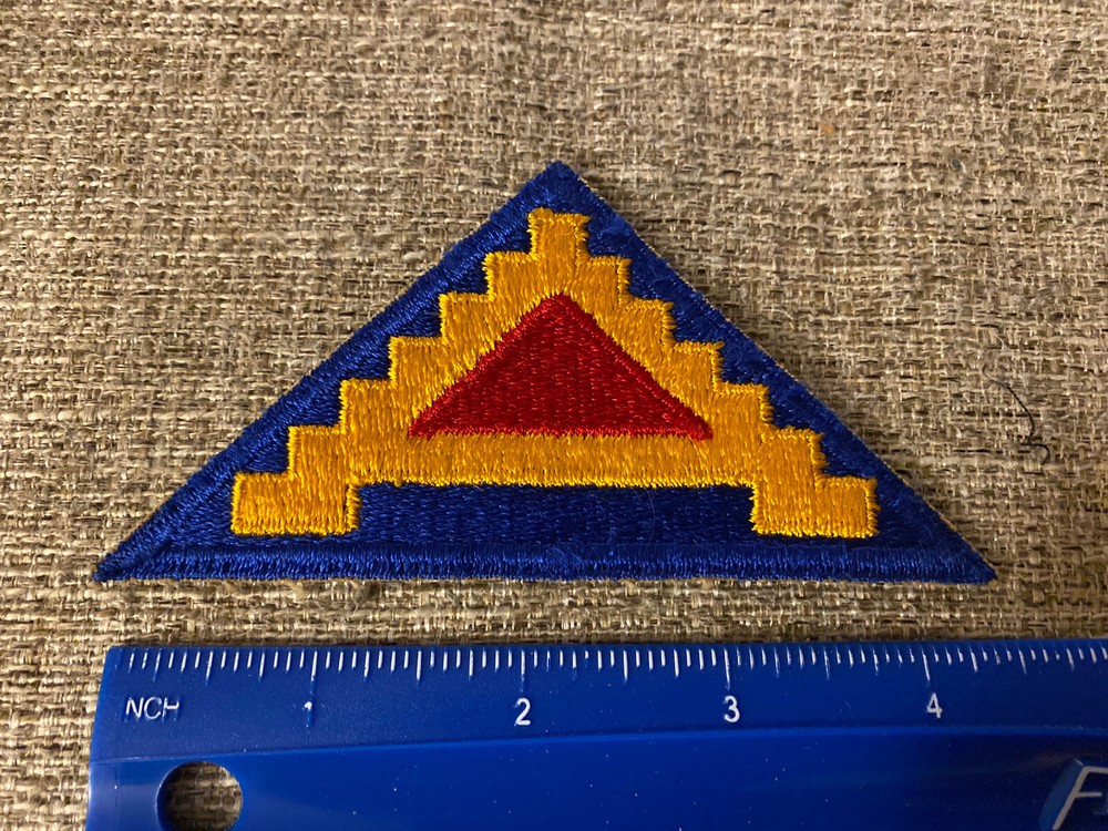 US Army 7th Army Triangle Red Blue Yellow Patch INV1971