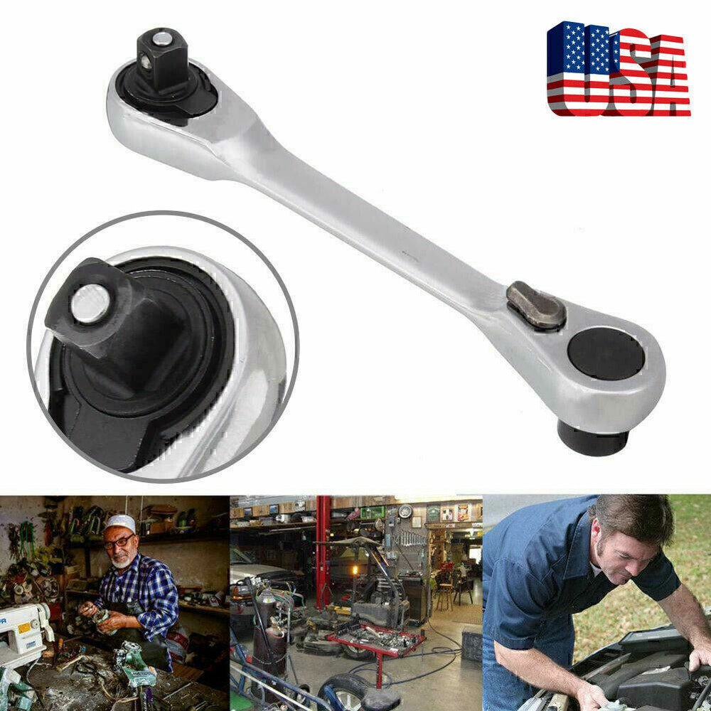 1/4" Mini Double-Ended Quick Socket Ratchet Wrench Rod Screwdriver Bit Tools ca!
