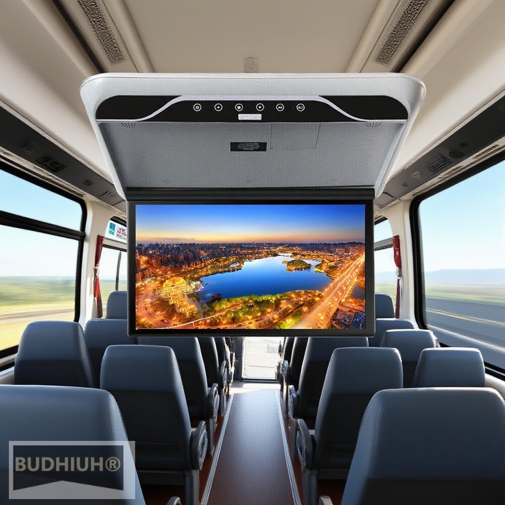 19.5" Overhead Flip Down Car Roof Monitor HD TFT 1080P Screen USB HDMI