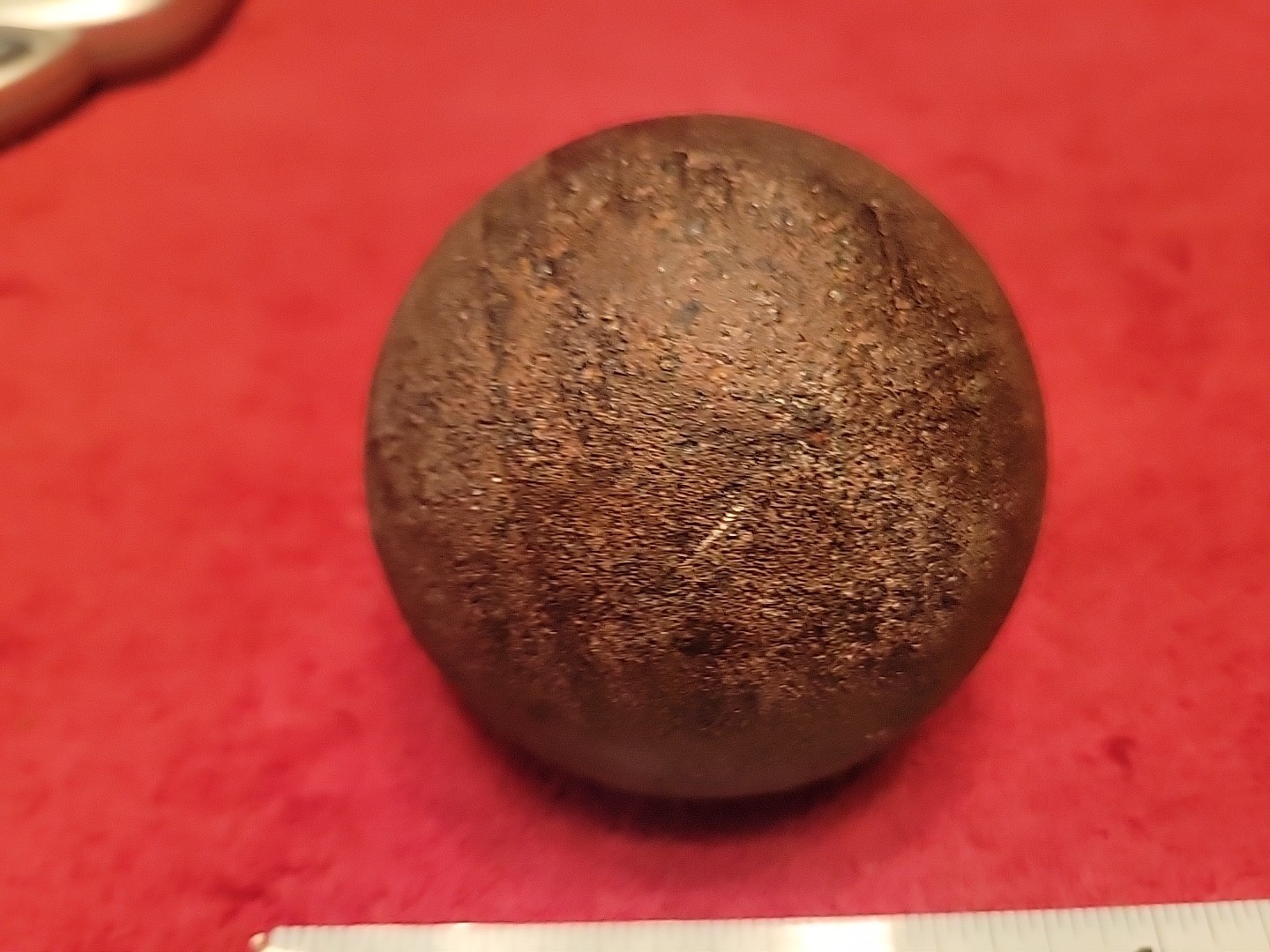 Antique Cast Iron Cannon Ball Cannonball Projectile 3" 4lb 6oz