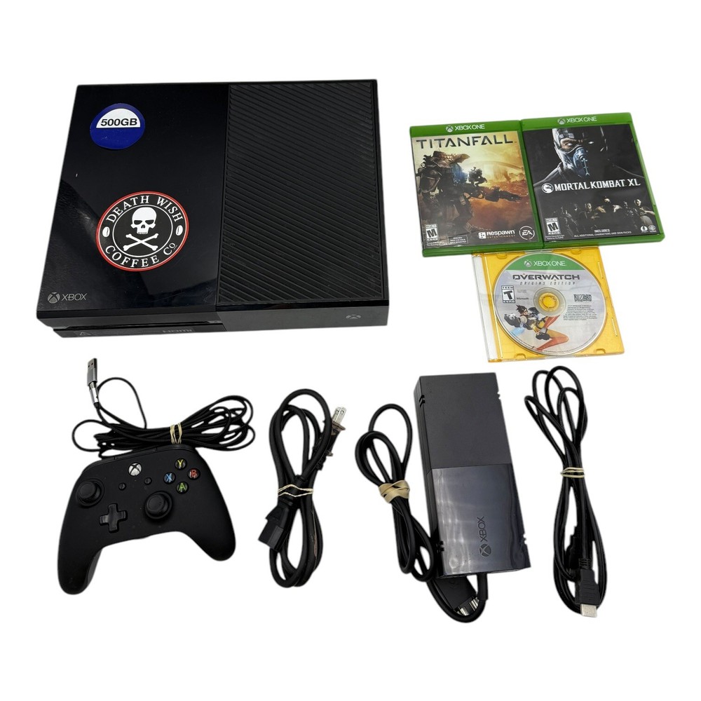 Microsoft Xbox One 500GB Black Console Wired Controller 3 Games Bundle ##1