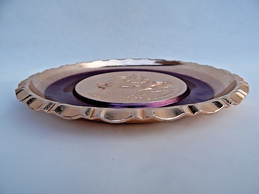Ashtray USSR Vintage Aluminum Soviet 1970-80 "Bohdan Khmelnytsky"