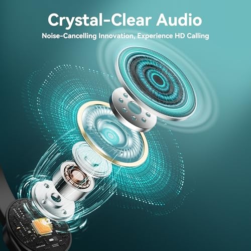 Bluetooth Headset with USB Dongle for Computer, Single-Ear Wireless Black