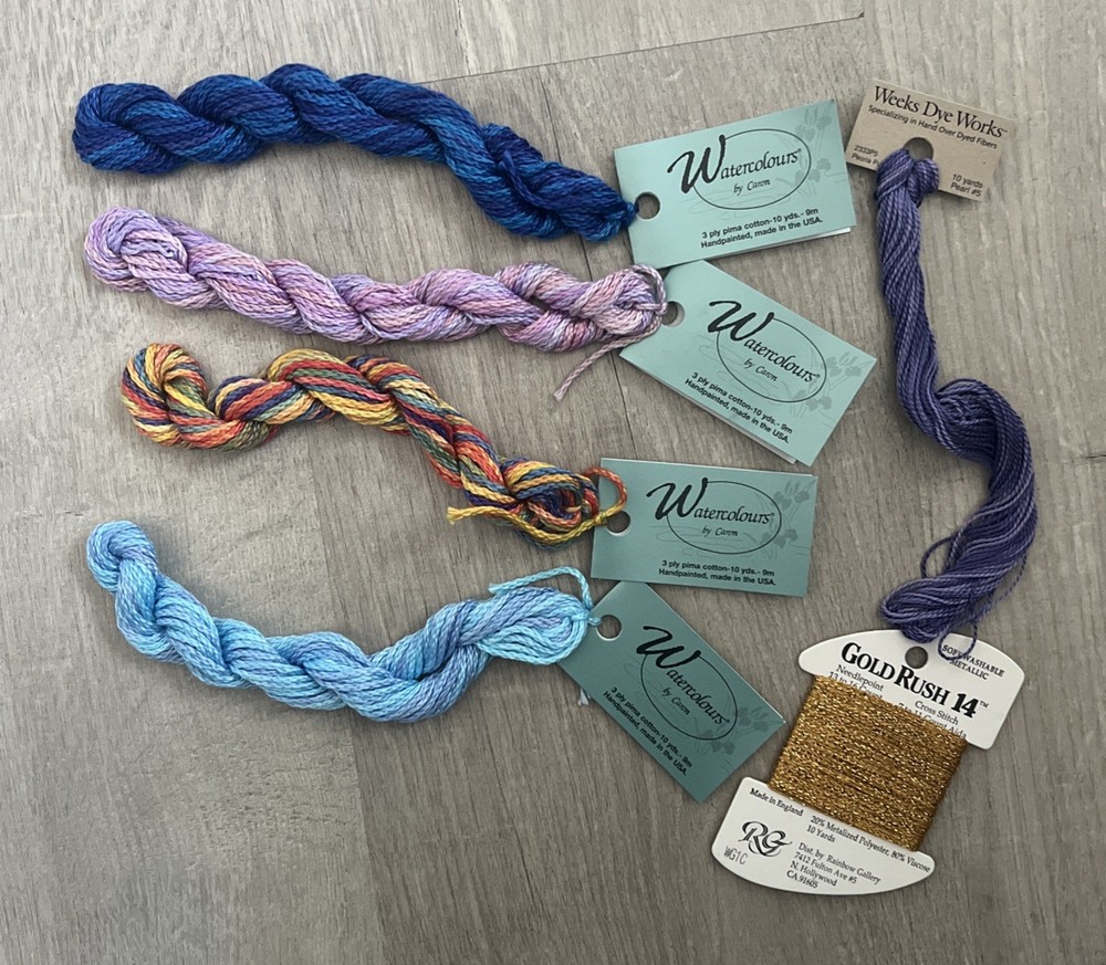 From Nancy’s Needle Quilt Series Two Cabanas Needlepoint Pattern And Some Thread