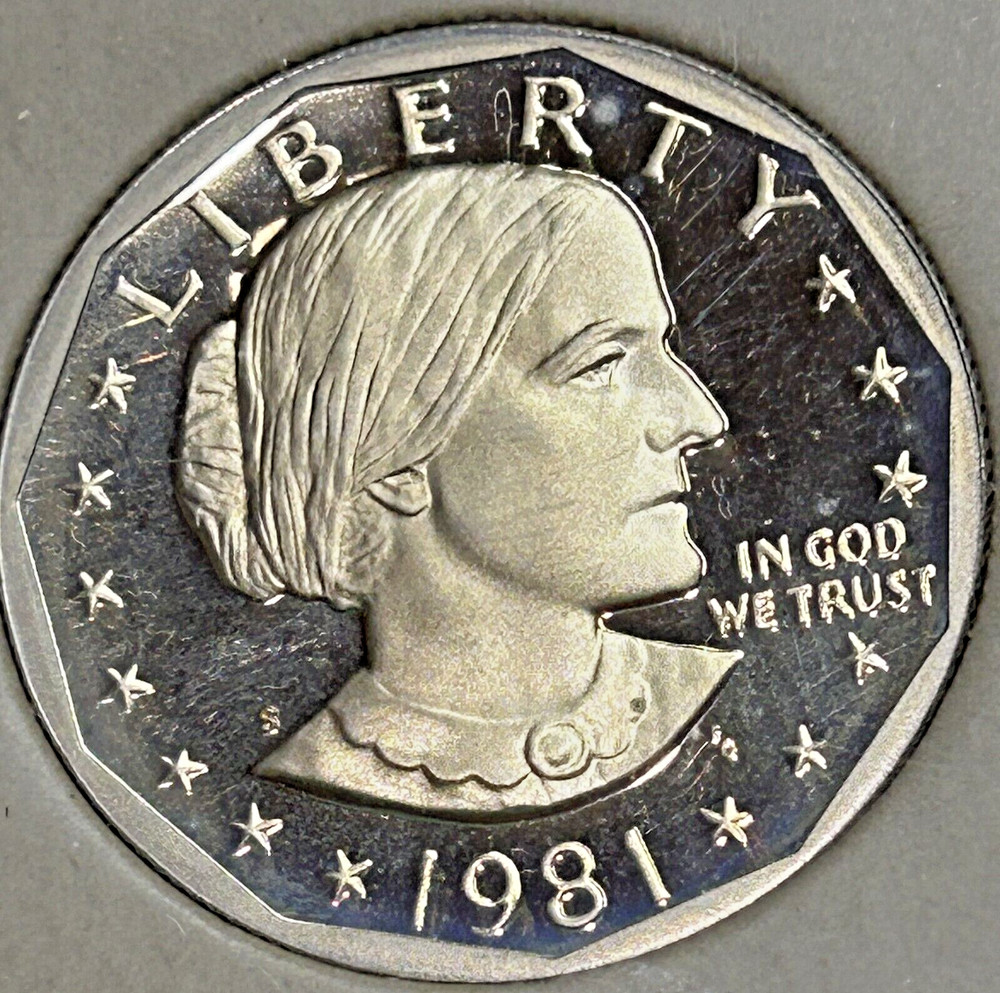 1981-S Type 1 Proof Susan B Anthony Dollar
