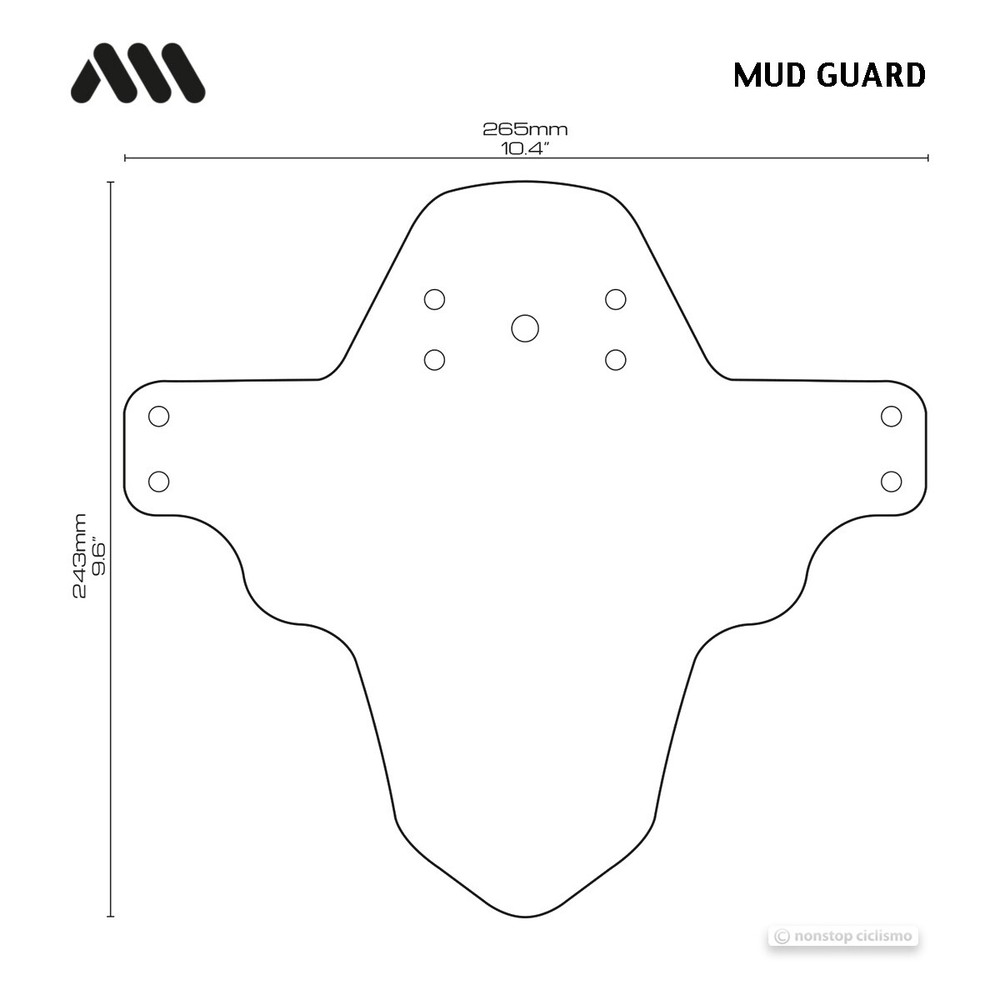 All Mountain Style MUDGUARD Front Fork MTB Mud Fender : SKULL