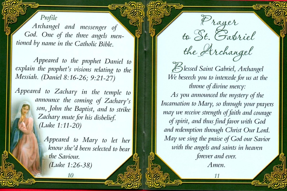 Novena to Saint Gabriel Booklet